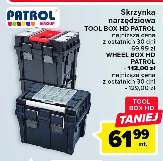 Skrzynka narzędziowa wheelbox hd Patrol group promocja