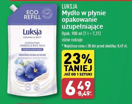 Mydło w płynie linen & rice milk zapas Luksja creamy promocja