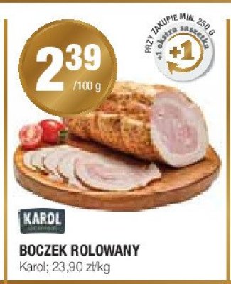Boczek rolowany Karol promocja