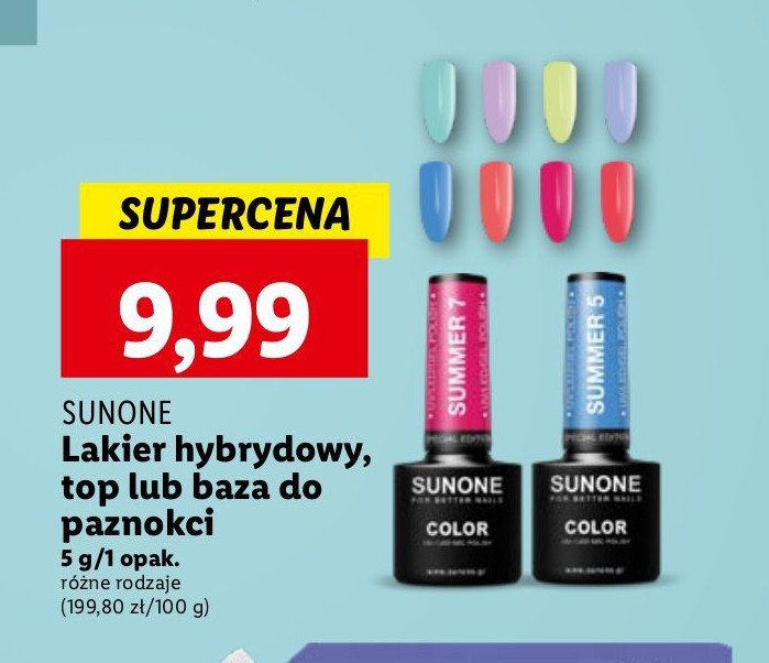 Lakier hybrydowy rainbow 5 Sunone promocja