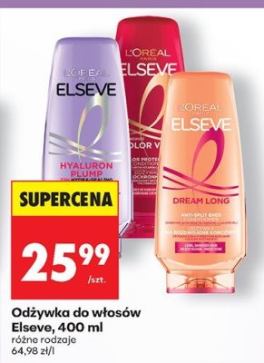Odżywka do włosów Elseve 400 ml różne rodzaje promocja w Biedronka