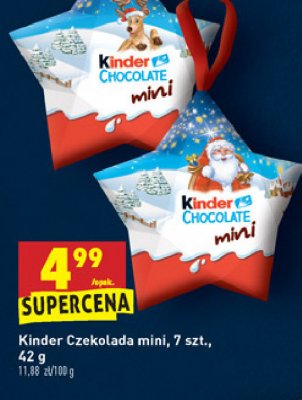 Miniczekolada gwiazdka mikołaj Kinder chocolate promocja