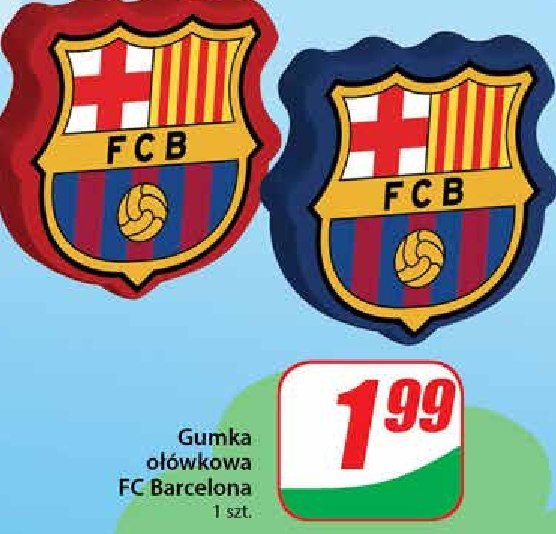 Gumka ołówkowa fc barcelona promocja