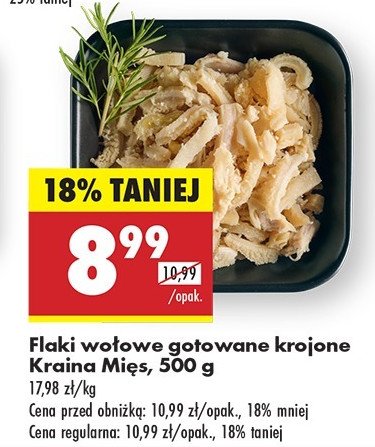 Flaki wołowe gotowane krojone Kraina mięs promocja w Biedronka