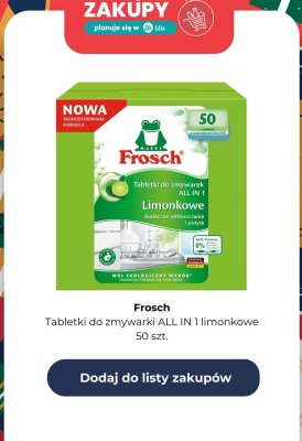 Tabletki do zmywarki All in 1, limonkowe, 50 szt. promocja w Biedronka