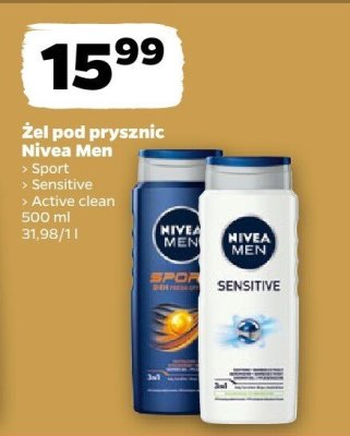 Żel pod prysznic Nivea Men (różne rodzaje) promocja w Netto