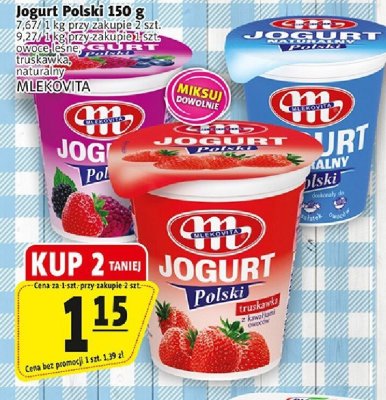 Jogurt Polski różne smaki 150 g promocja w Prim Market