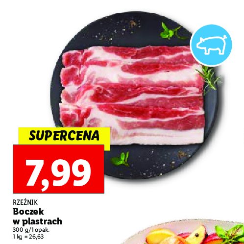 Boczek plastry Rzeźnik codzienna dostawa promocja w Selgros