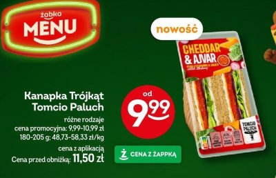 Kanapka Trójkąt Tomcio Paluch różne rodzaje promocja w Żabka