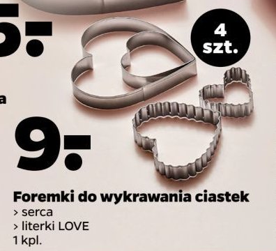 Foremki do pieczenia literki love promocja