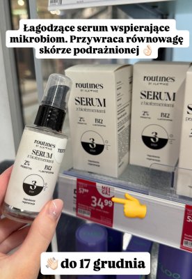 Serum z biofermentami Routines by Alk+Me 2% prebiotyk B12 + laktoferyna promocja w Rossmann