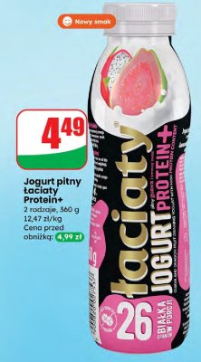 Jogurt pitny Protein+ 2 rodzaje promocja w Dino