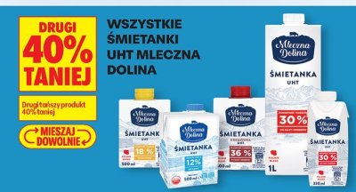 Śmietanka UHT Mleczna Dolina 18% promocja w Biedronka
