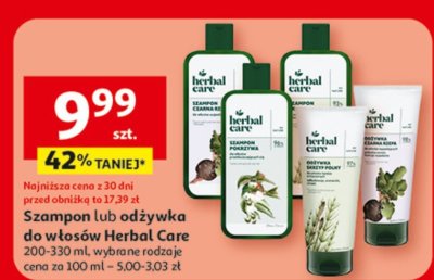 Szampon lub odżywka do włosów Herbal Care promocja w Auchan