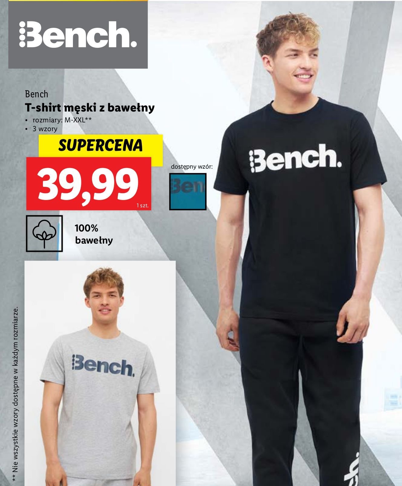 T-shirt bawełniany m-xxl Bench promocja w Lidl