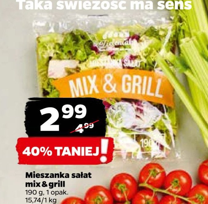 Mieszanka sałat mix & grill Z ZIELENIAKA NETTO promocja