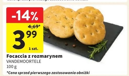 Focaccia z rozmarynem Vandemoortele promocja