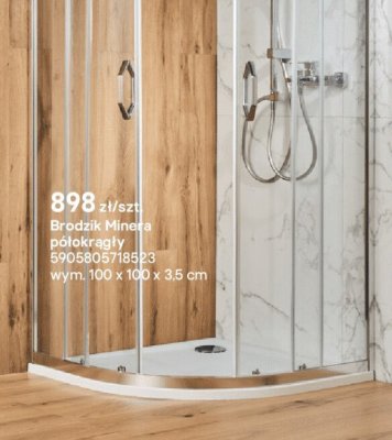 Brodzik Minera półokrągły promocja w Castorama