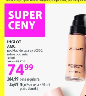 Podkład do twarzy z witaminą e lc300 Inglot amc promocja w Hebe