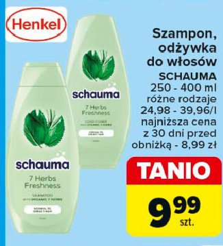 Odżywka do włosów ziołowa Schauma 7 herbs promocja