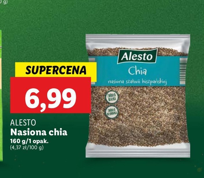 Nasiona chia Alesto promocja