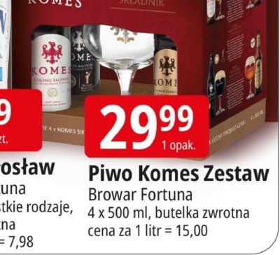 Piwo Komes Zestaw Browar Fortuna promocja w Leclerc