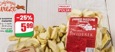 Jabłko suszone ćwiartki  promocja w Dino