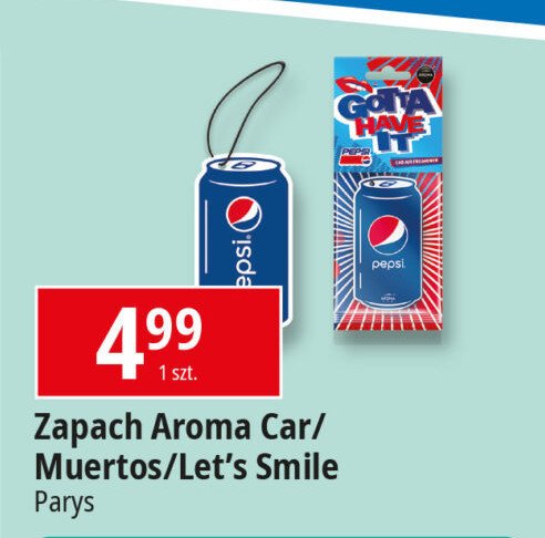 Zawieszka do samochodu pepsi Aroma car promocja