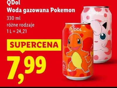 Woda gazowana Pokemon różne rodzaje promocja w Lidl