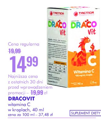 Krople witamina c Dracovit promocja