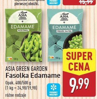 Fasolka edamame Asia green garden promocja w Aldi