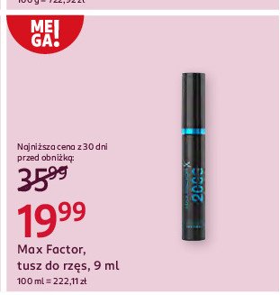 Mascara wodoodporna Max factor 2000 calorie dramatic volume promocja