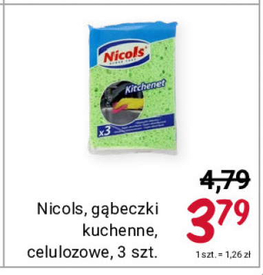 Gąbeczki kuchenne celulozowe Nicols promocja