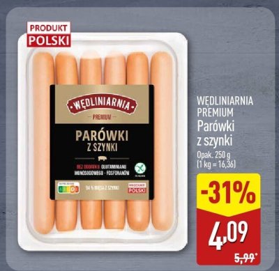 Parówki z szynki promocja w Aldi