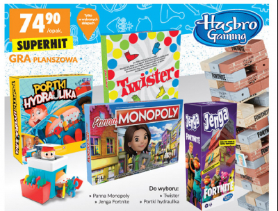 Gra portki hydraulika Hasbro promocja