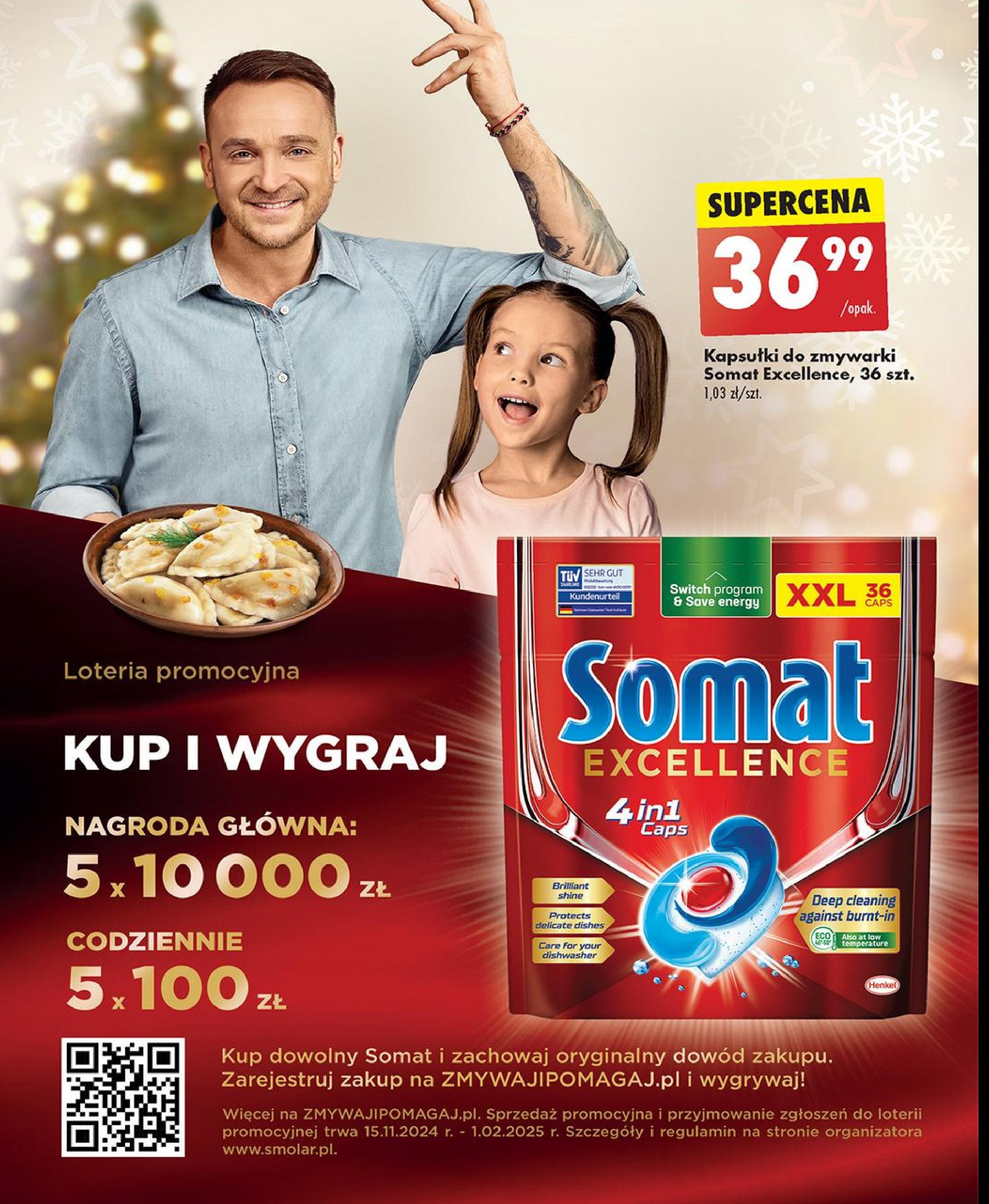 Tabletki do zmywarek SOMAT EXCELLENCE 4IN1 promocja w Biedronka