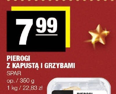 Pierogi z kapustą i grzybami Spar promocja w SPAR