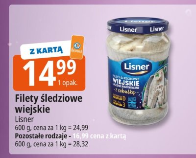 Filety śledziowe wiejskie Lisner promocja w Leclerc