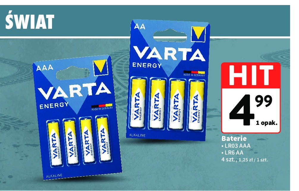 Baterie high energy aa Varta promocja