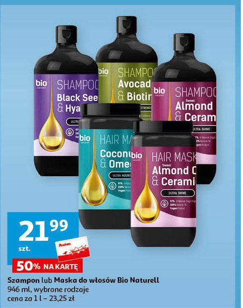 Szampon do włosów black seed oil & hyaluronic NATURELL promocja
