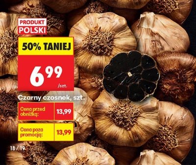 Czosnek czarny, szt. promocja w Biedronka