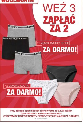 Bokserki męskie szorty retro US Sport promocja w Woolworth