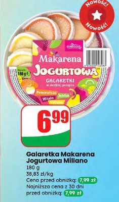 Galaretka Makarena Jogurtowa  promocja w Dino
