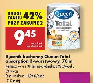 Ręcznik kuchenny total absorption 100 m Queen promocja