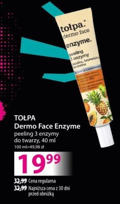 Peeling enzymatyczny TOLPA Dermo Face Enzyme do twarzy promocja w Hebe