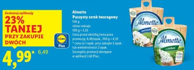 Puszysty serek twarogowy promocja w Lidl