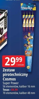 Zestaw pirotechniczny Cosmos Super Power promocja w Leclerc