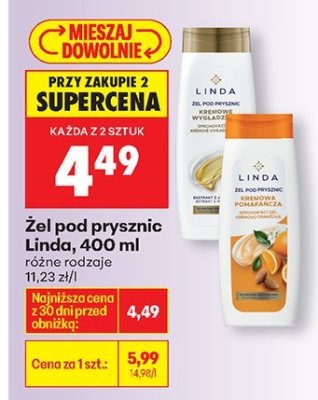 Żel pod prysznic Linda promocja w Biedronka