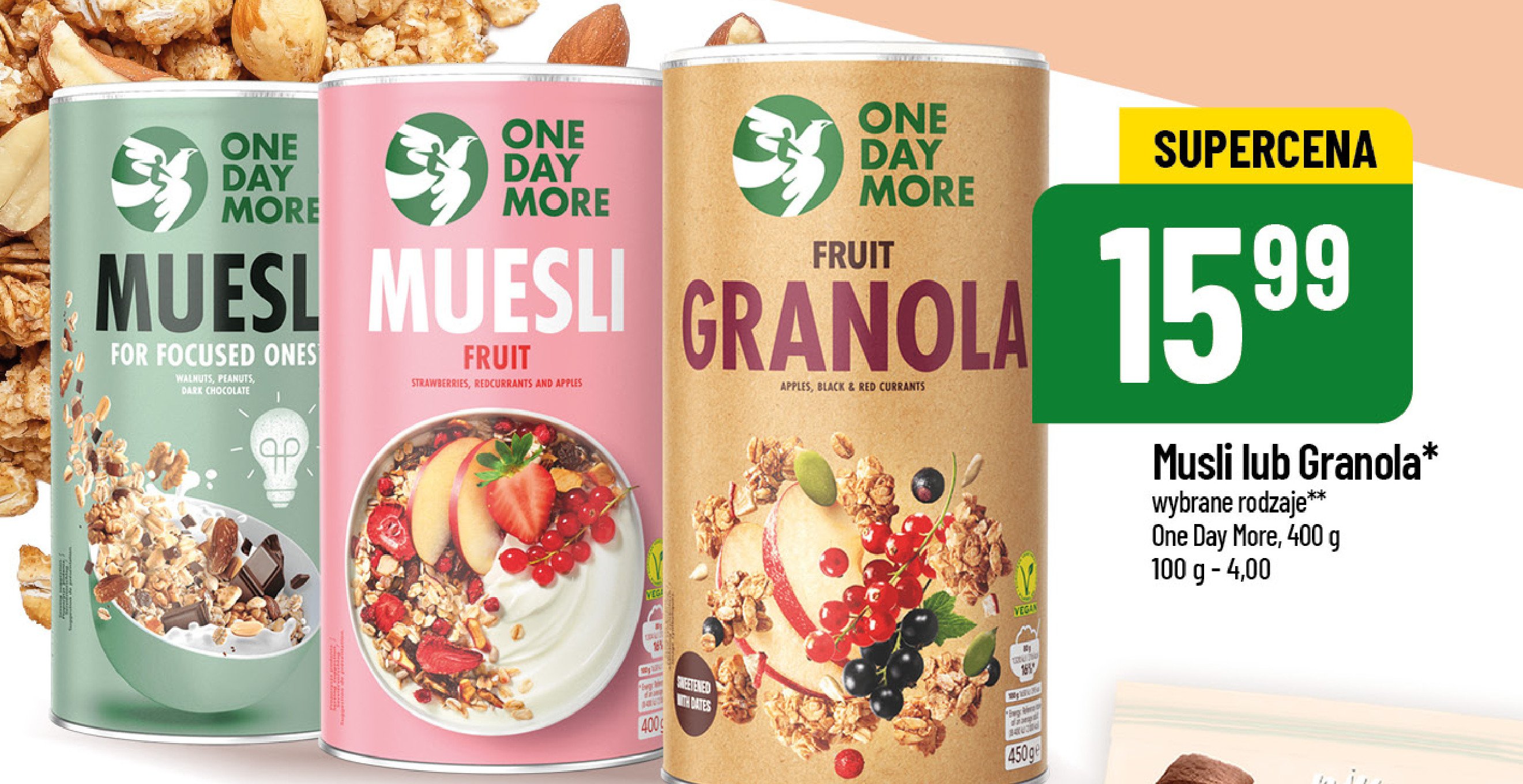 Musli skoncentrowane One day more promocja w POLOmarket