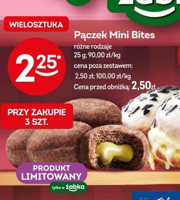 Pączek Mini Bites różne rodzaje promocja w Żabka